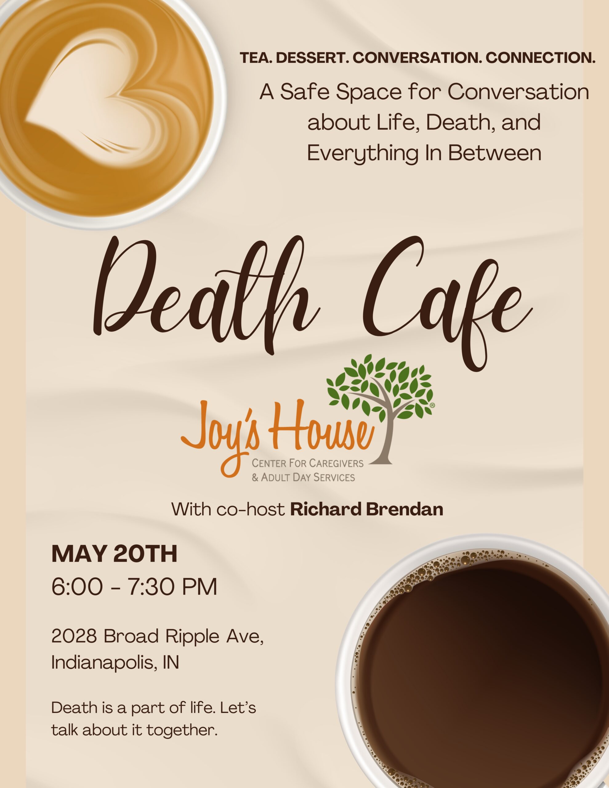 Death Cafe Flyer for May 20th